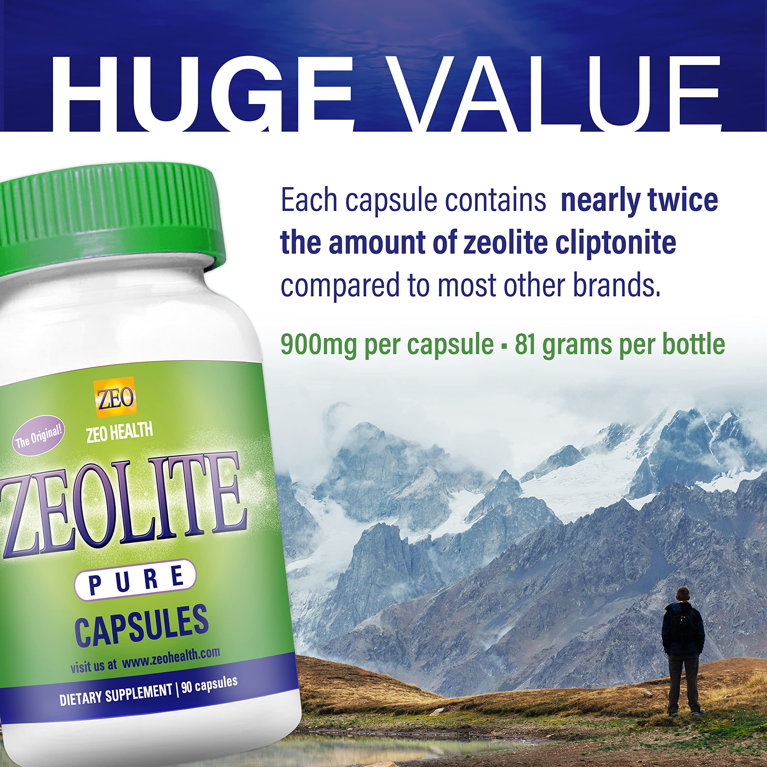 Zeolite Pure Capsules | Zeolite Detox, Extra Strength | Pure, Full Body Cleanse for Women Zeo Health buy supplements canada