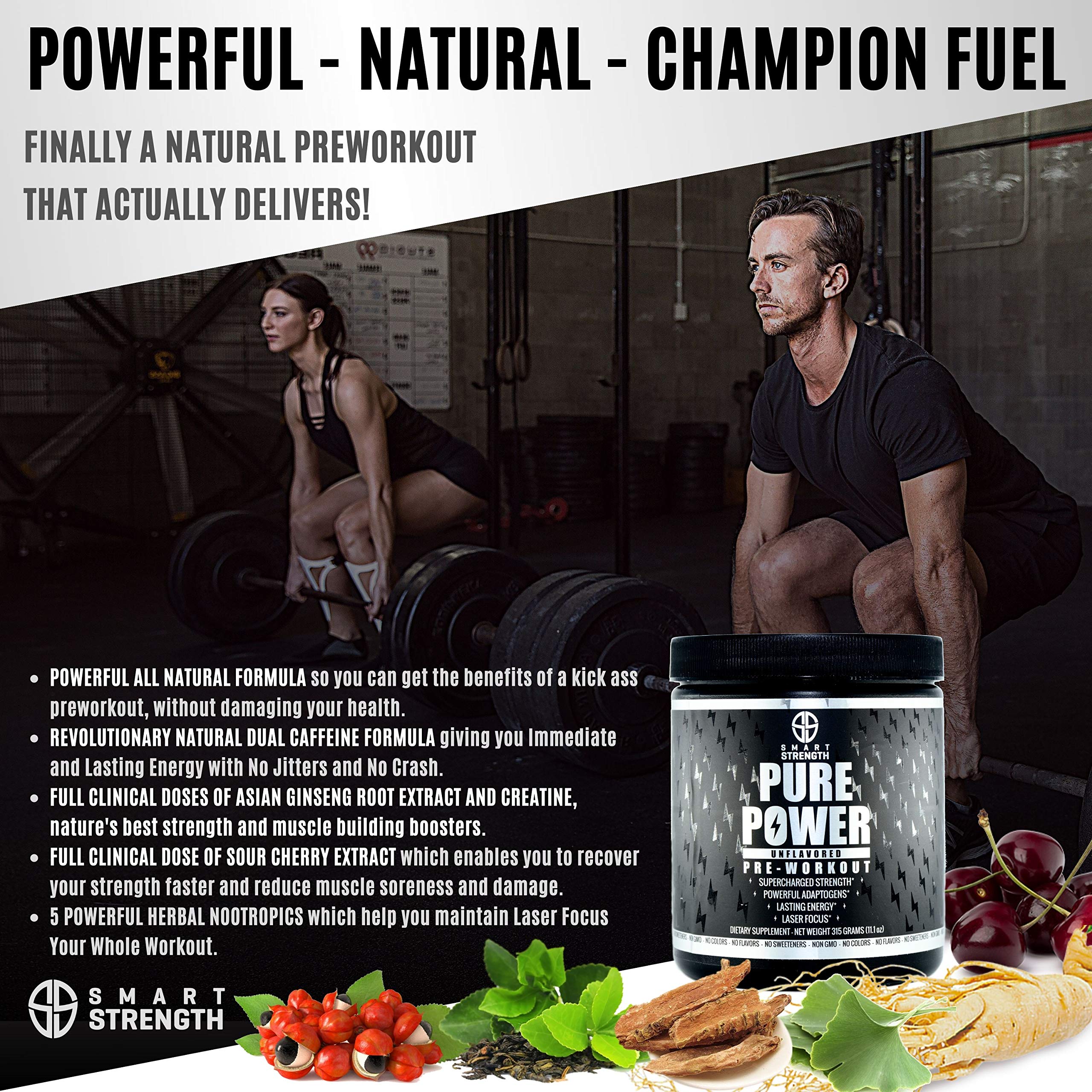 Pre Workout, Best All Natural PreWorkout Supplement. Pure Power, Healthy Pump, Clean SMART STRENGTH buy supplements canada
