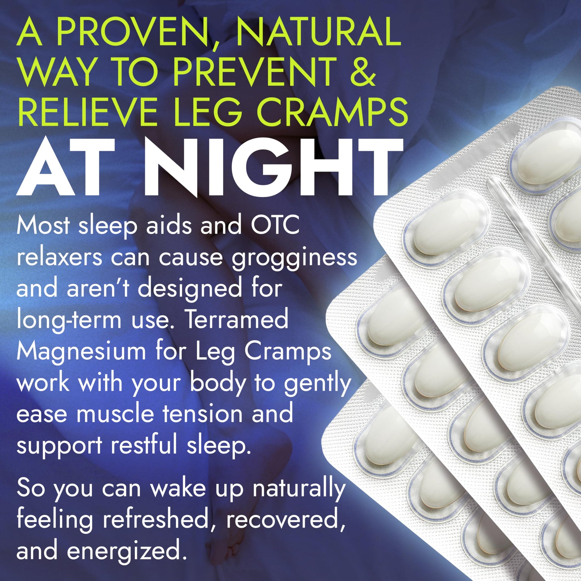 Leg Cramp Relief Pills | Pain Relief for Muscle Spasms, Soreness, & Foot and Calf Cramps | Homeopathic Medicine for Restless Legs Syndrome Relief (30 Pills) Terramed Just Think Comfort buy supplements canada