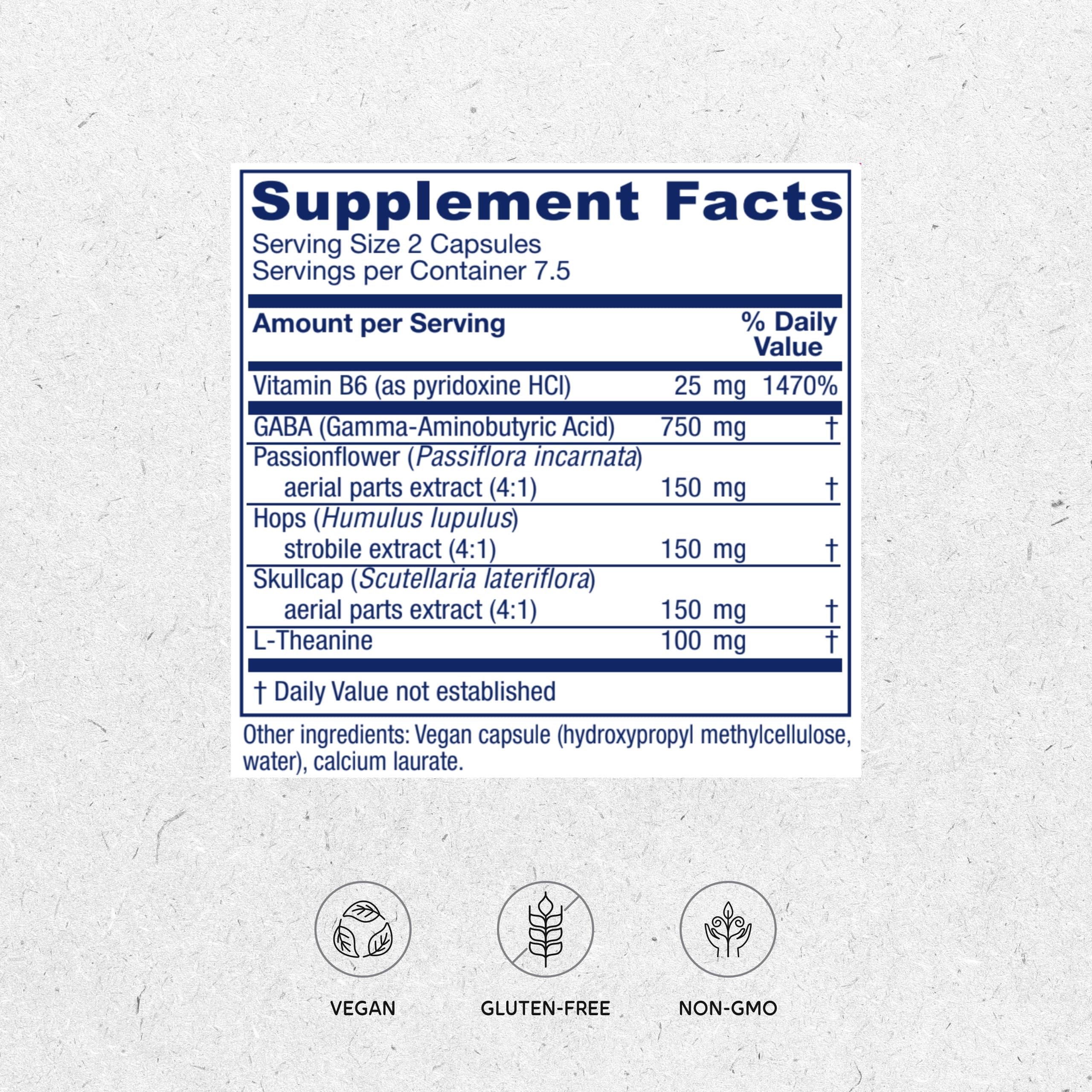 Vitanica GABA Ease - Relaxation Support Supplement with L-Theanine, GABA, & Vitamin B6 - Nervous System Support with Skullcap- Calm Support with Hops & Passion Flower - Vegan, Travel Size -15 Capsules Vitanica buy supplements canada