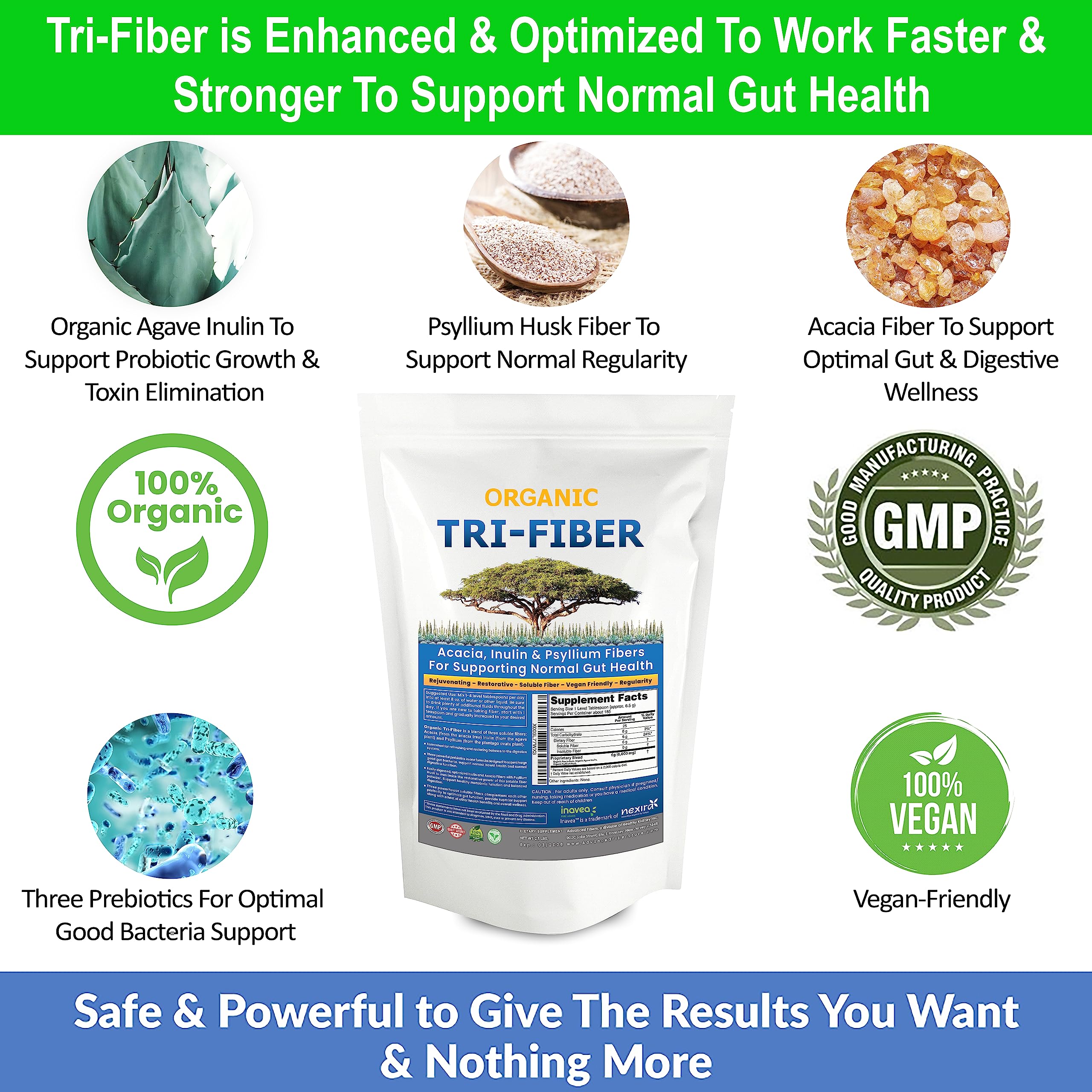 Kidney Restore Tri-Fiber Organic Soluble Fiber Powder, Unflavored High Fiber 3-in-1 Kidney Restore buy supplements canada