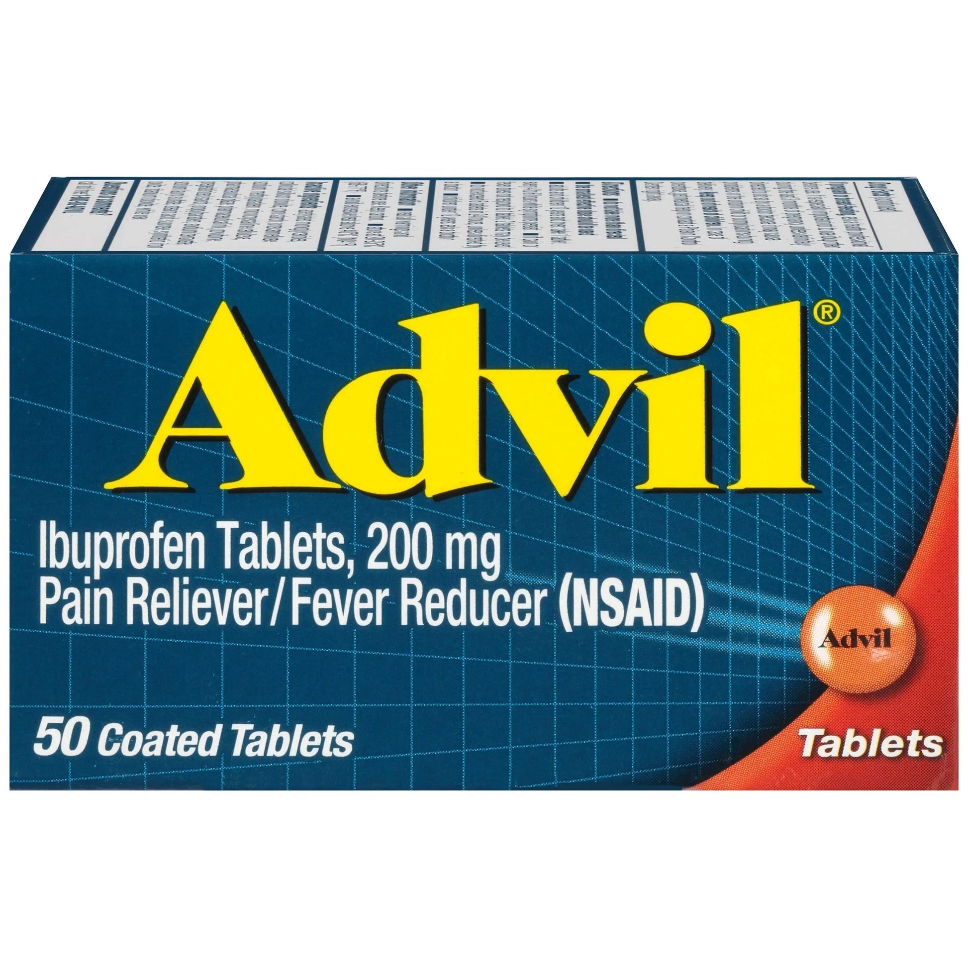 Advil Pain Reliever and Fever Reducer, Ibuprofen 200mg for Pain Relief - 50 Coated Tablets Advil buy supplements canada