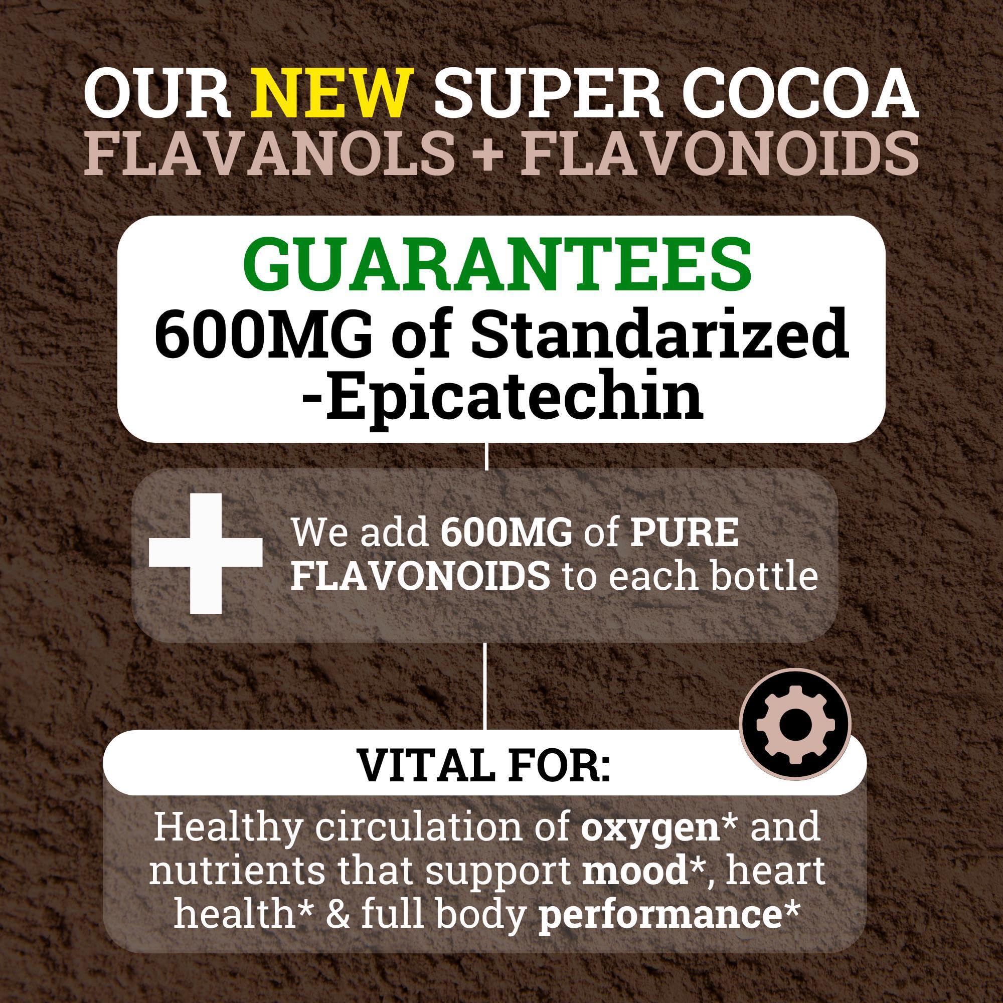 Black Forest High Flavanol Cocoa Powder (1200mg Flavanols & Flavonoids Supplements)10X More Flavanols (Epicatechin) Than Cocoa & 600mg of Epicatechin Supplement Black Forest buy supplements canada
