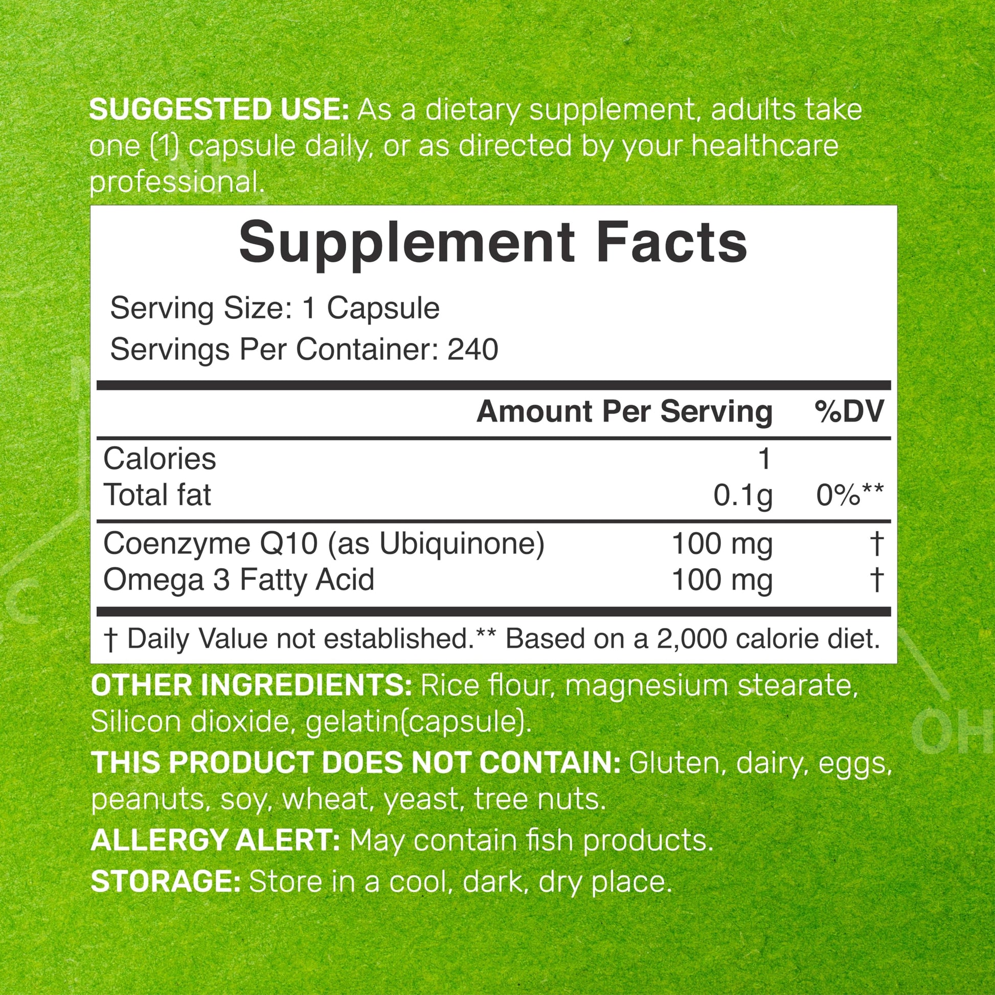 CoQ10 100mg, 240 Capsules – with Omega 3 Fatty Acid 100mg – Bioavailable Coenzyme DEAL SUPPLEMENT buy supplements canada