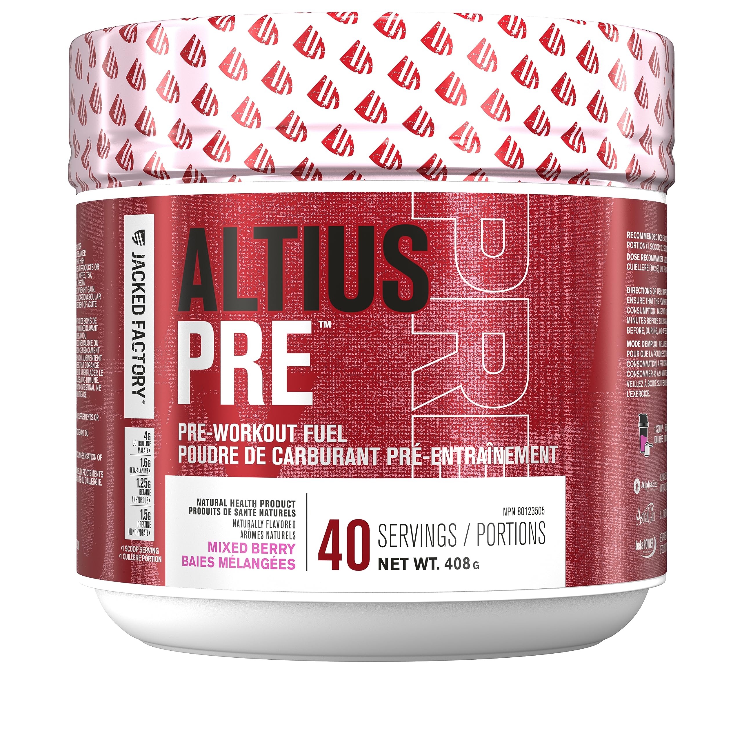 ALTIUS Pre-Workout Supplement - Naturally Sweetened - Clinically Dosed Powerhouse Jacked Factory buy supplements canada