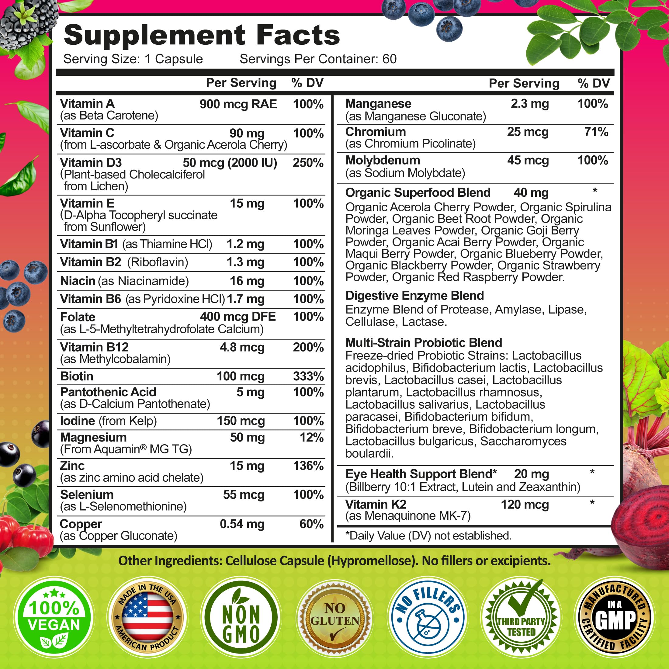 Women's Daily Multivitamin 50 Plus - Vegan Methylated Multivitamin for Women 50 and Over with Biotin, Organic Superfoods & Lutein SUPPLEMENTS STUDIO buy supplements canada