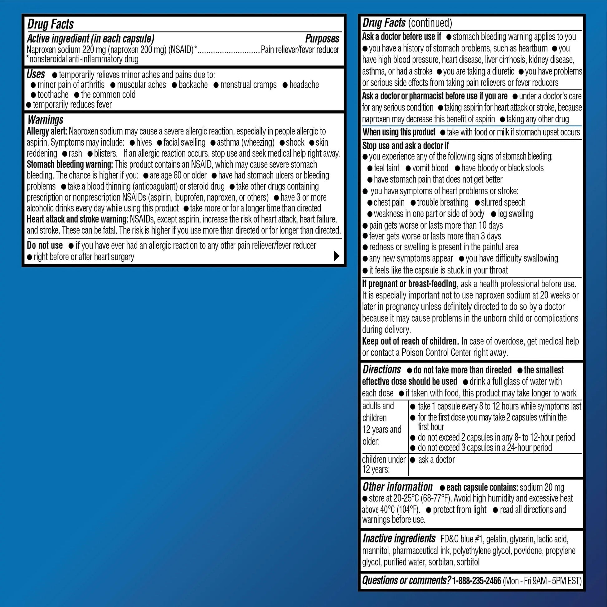 Amazon Basic Care Naproxen Sodium 220 mg Liquid Gels, Pain Reliever/Fever Reducer (NSAID), Headache, Backache, Menstrual Pain, Arthritis Pain, 12-Hour Relief, 180 Count (previously A+ health) Amazon Basic Care buy supplements canada