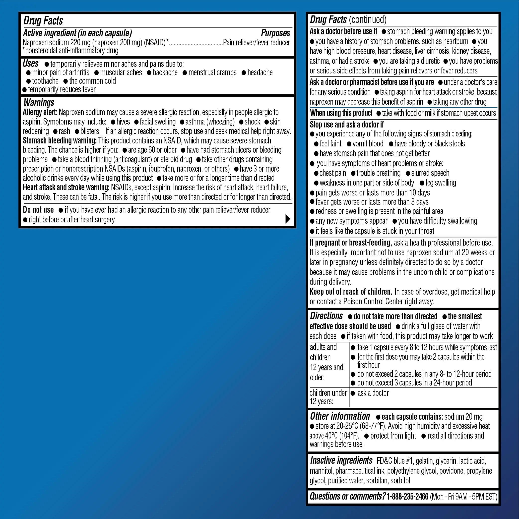 Amazon Basic Care Naproxen Sodium 220 mg Liquid Gels, Pain Reliever/Fever Reducer (NSAID), Headache, Backache, Menstrual Pain, Arthritis Pain, 12-Hour Relief, 180 Count (previously A+ health) Amazon Basic Care buy supplements canada