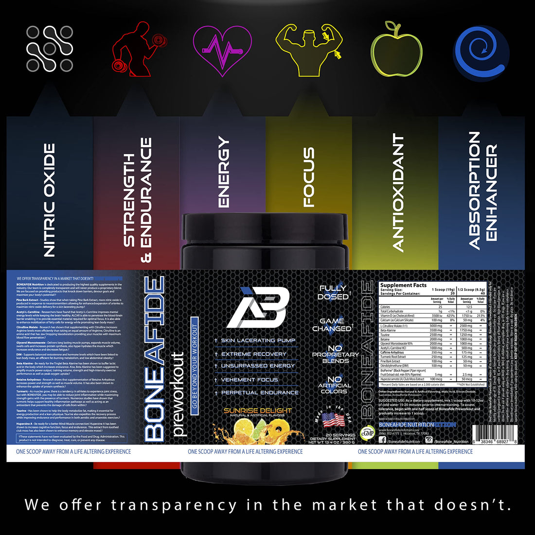 Boneafide Preworkout (Sunrise Delight) Boneafide Nutrition buy supplements canada