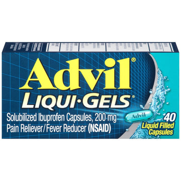 Advil Liqui-Gels Pain Reliever And Fever Reducer, Pain Medicine For Adults With Ibuprofen 200mg For Headache, Backache, Menstrual Pain And Joint Pain Relief - 40 Liquid Filled Capsules Advil buy supplements canada