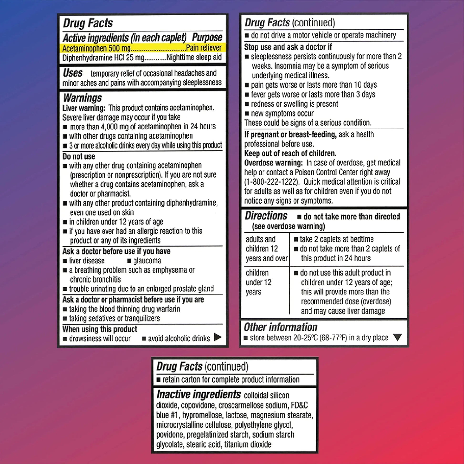Quality Choice Extra Strength Pain Relief PM, Pain Reliever and Nighttime Sleep Aid, Acetaminophen 500 mg & Diphenhydramine HCI 25 mg (Sleep Aid), 50 Count Package of Caplets Quality Choice buy supplements canada