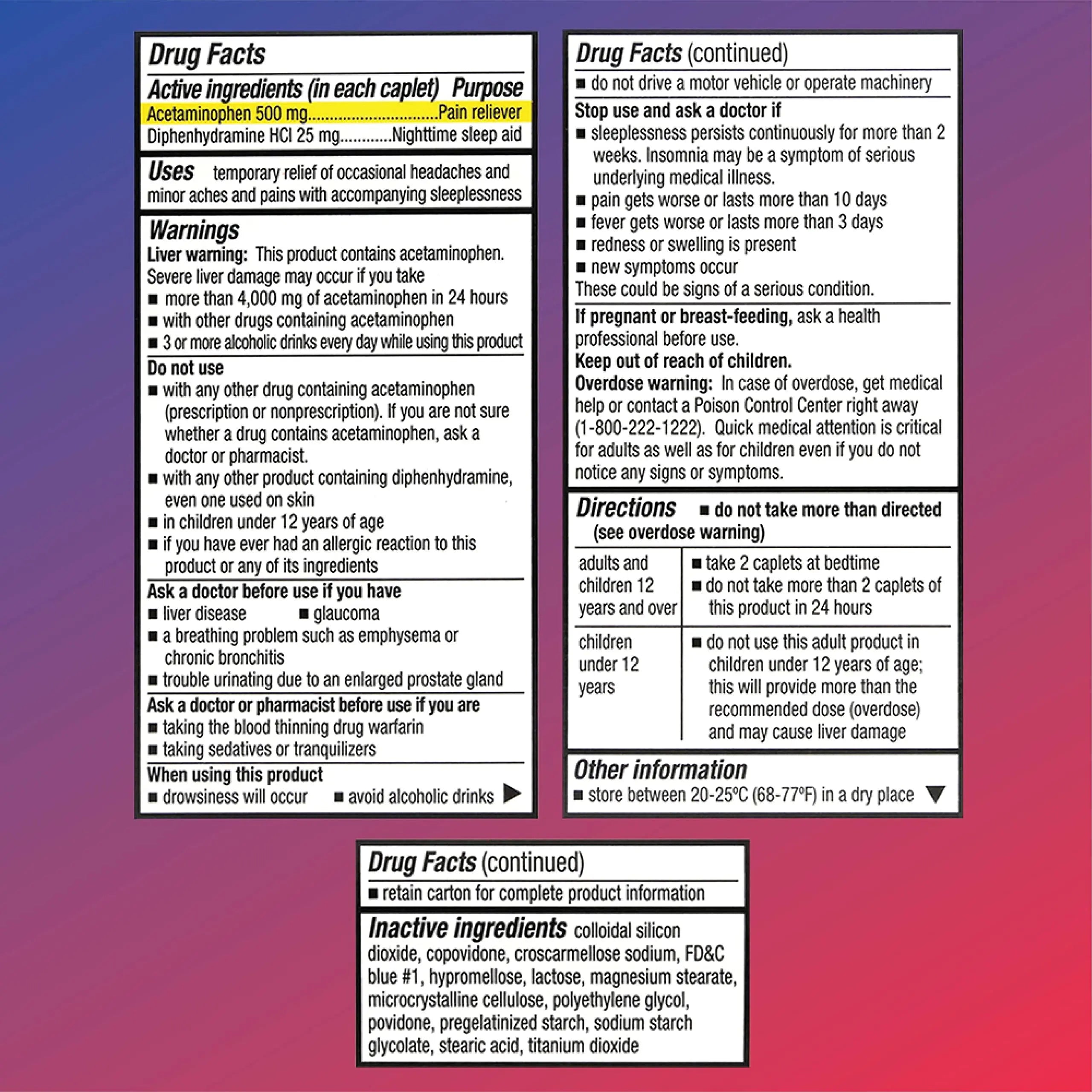 Quality Choice Extra Strength Pain Relief PM, Pain Reliever and Nighttime Sleep Aid, Acetaminophen 500 mg & Diphenhydramine HCI 25 mg (Sleep Aid), 50 Count Package of Caplets Quality Choice buy supplements canada