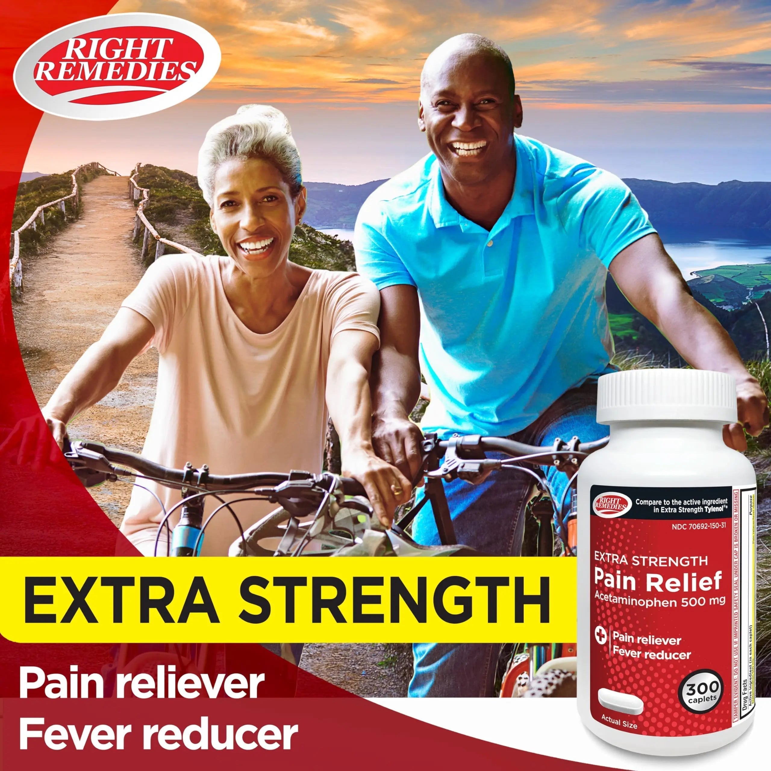RIGHT REMEDIES Extra Strength Pain Relief, Acetaminophen 500 mg Caplets, Pain Reliever & Fever Reducer, Value Pack (300 Count), Compare to the Active Ingredient in Extra Strength Tylenol® RIGHT REMEDIES buy supplements canada