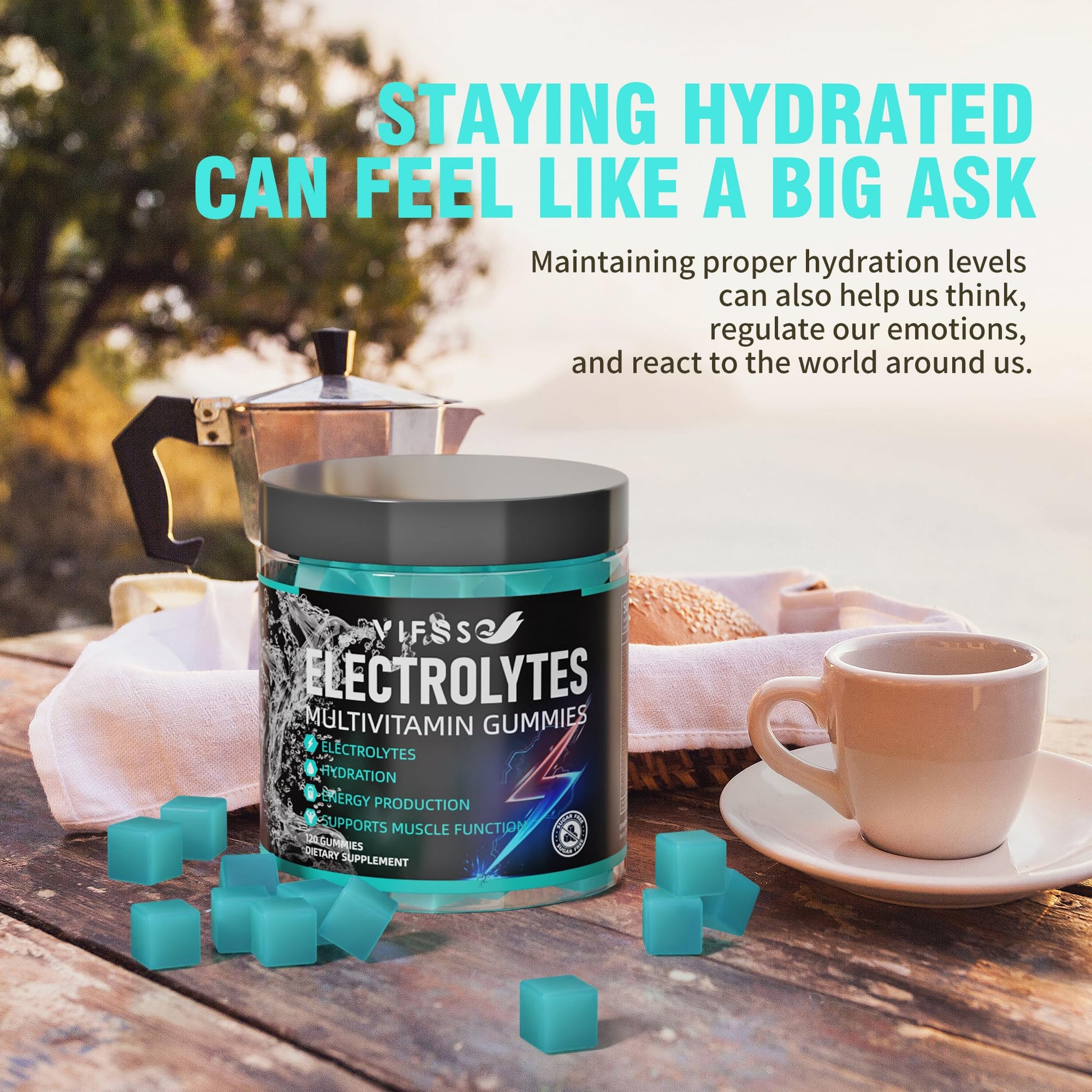 VIFSSG Electrolytes Gummies No Sugar, 120 Chewable Electrolyte Gummies with 6 Electrolytes for Runners and Endurance Sports, Refreshing Blue Raspberry, Hydration Electrolyte Chews, 1 Pack VIFSSG buy supplements canada