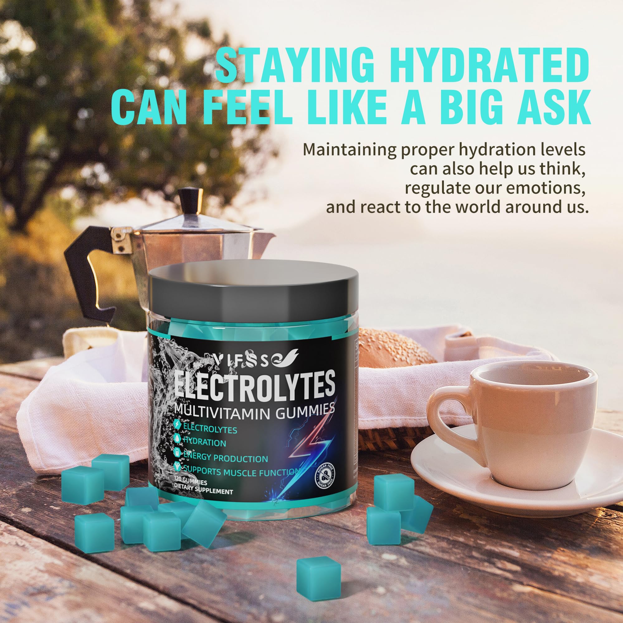 VIFSSG Electrolytes Gummies No Sugar, 120 Chewable Electrolyte Gummies with 6 Electrolytes for Runners and Endurance Sports, Refreshing Blue Raspberry, Hydration Electrolyte Chews, 1 Pack VIFSSG buy supplements canada