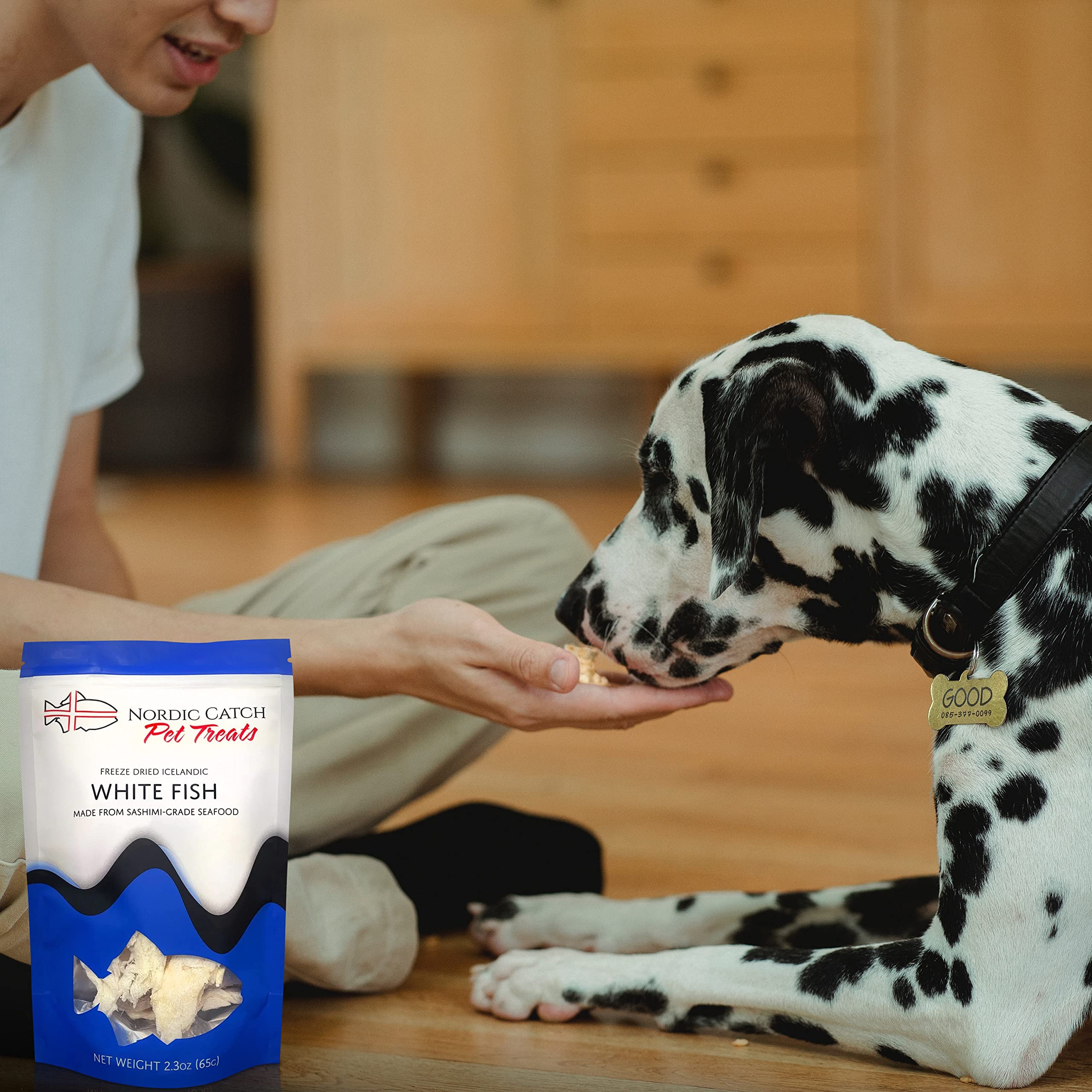 Nordic Catch Freeze Dried Fish Pet Treats from Iceland - Pure, All Natural Seafood Snacks for Dogs, Cats and Other Pets - Human Safe Ingredients, Made from Sashimi Grade Seafood - White Fish Nordic Catch buy supplements canada