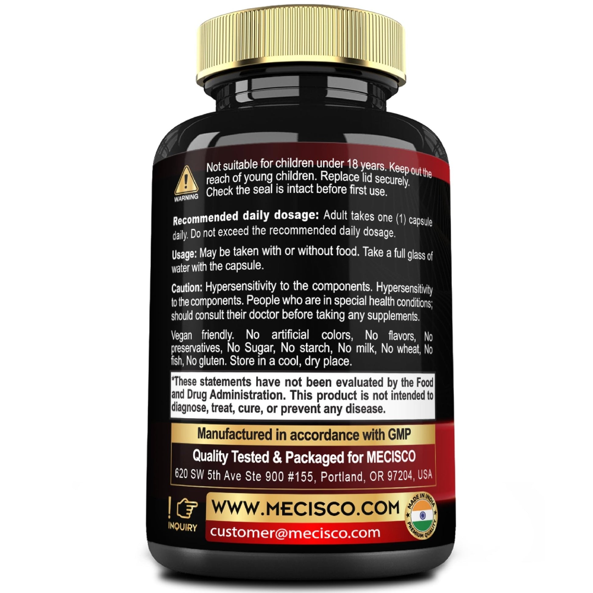 9in1 Cortisol Shield - Ashwagandha & Magnesium Glycinate, Rhodiola, Phosphatidylserine, L-Theanine, Licorice Root, St. John's Wort, Lions Mane - Mind & Mood, Restful Night Support - 60 Capsules - OzHealthStandard