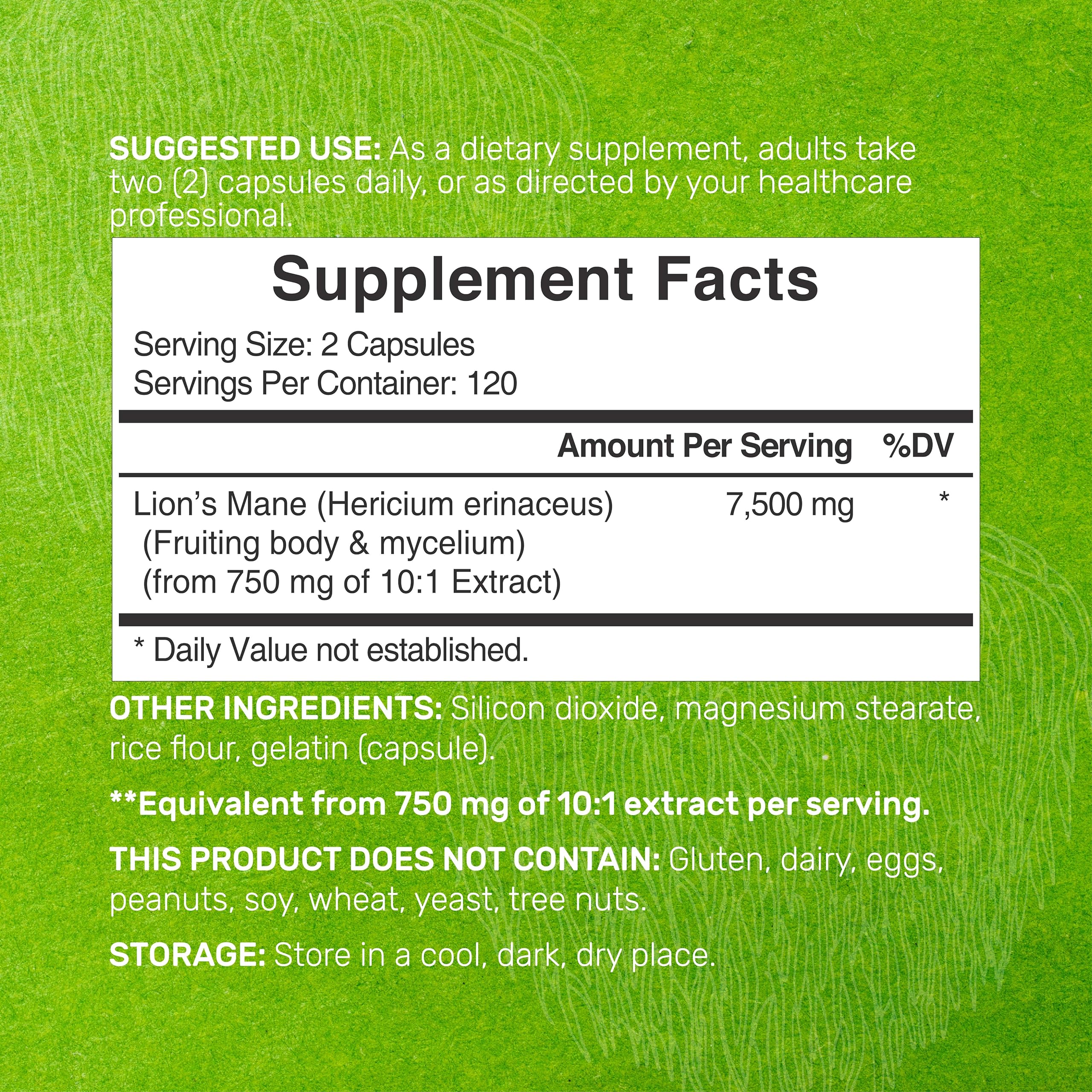 Lions Mane Mushroom Supplement, 7,500mg Per Serving, 240 Capsules – Active Fruiting DEAL SUPPLEMENT buy supplements canada