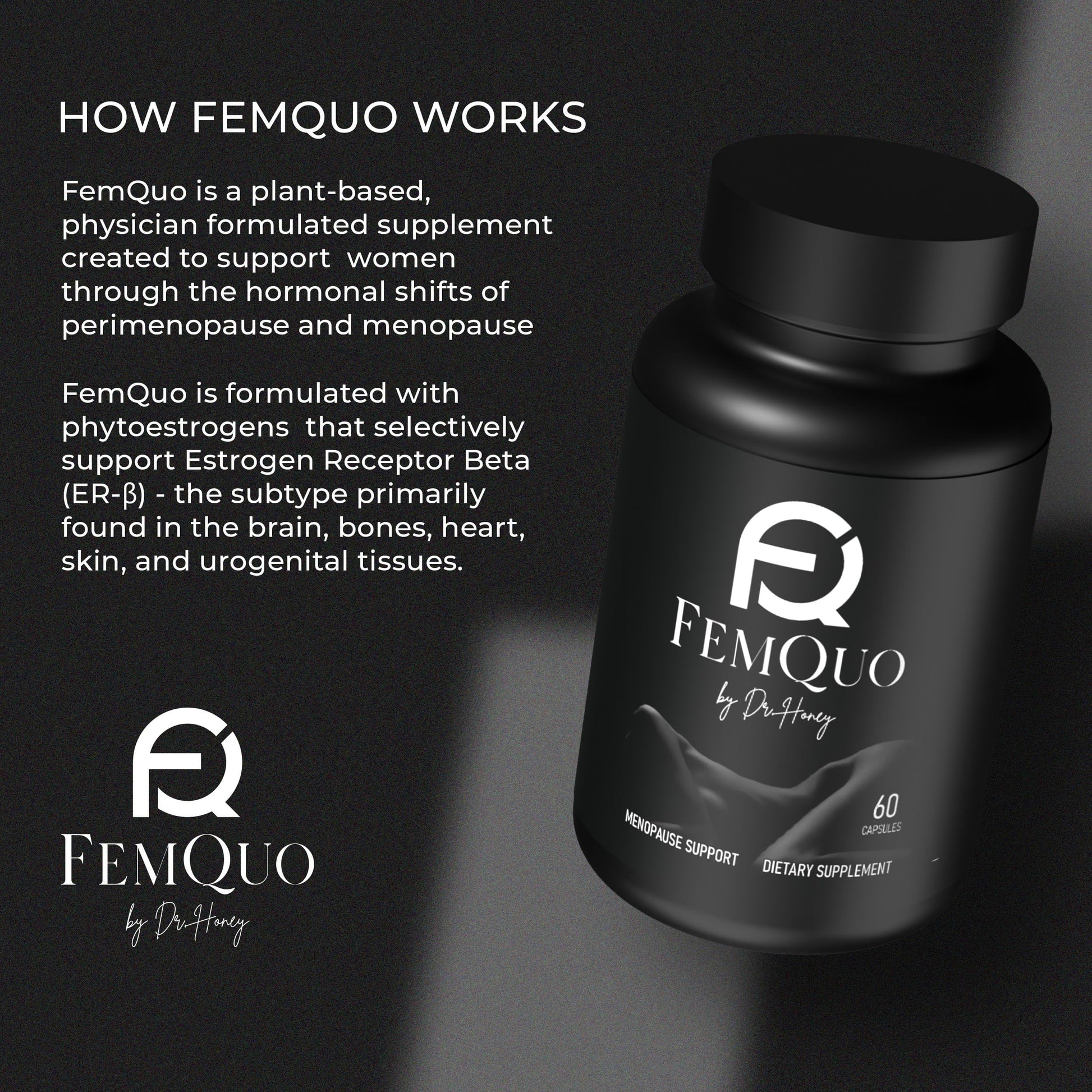 FemQuo by Dr. Honey Menopause & Perimenopause Support for Women Non Hormonal OBGYN Formulated with Rhapontic Rhubarb Red Clover Hops &Sage to Help Hot Flashes Night Sweats Sleep and Mood 60 Capsules FemQuo by Dr. Honey buy supplements canada