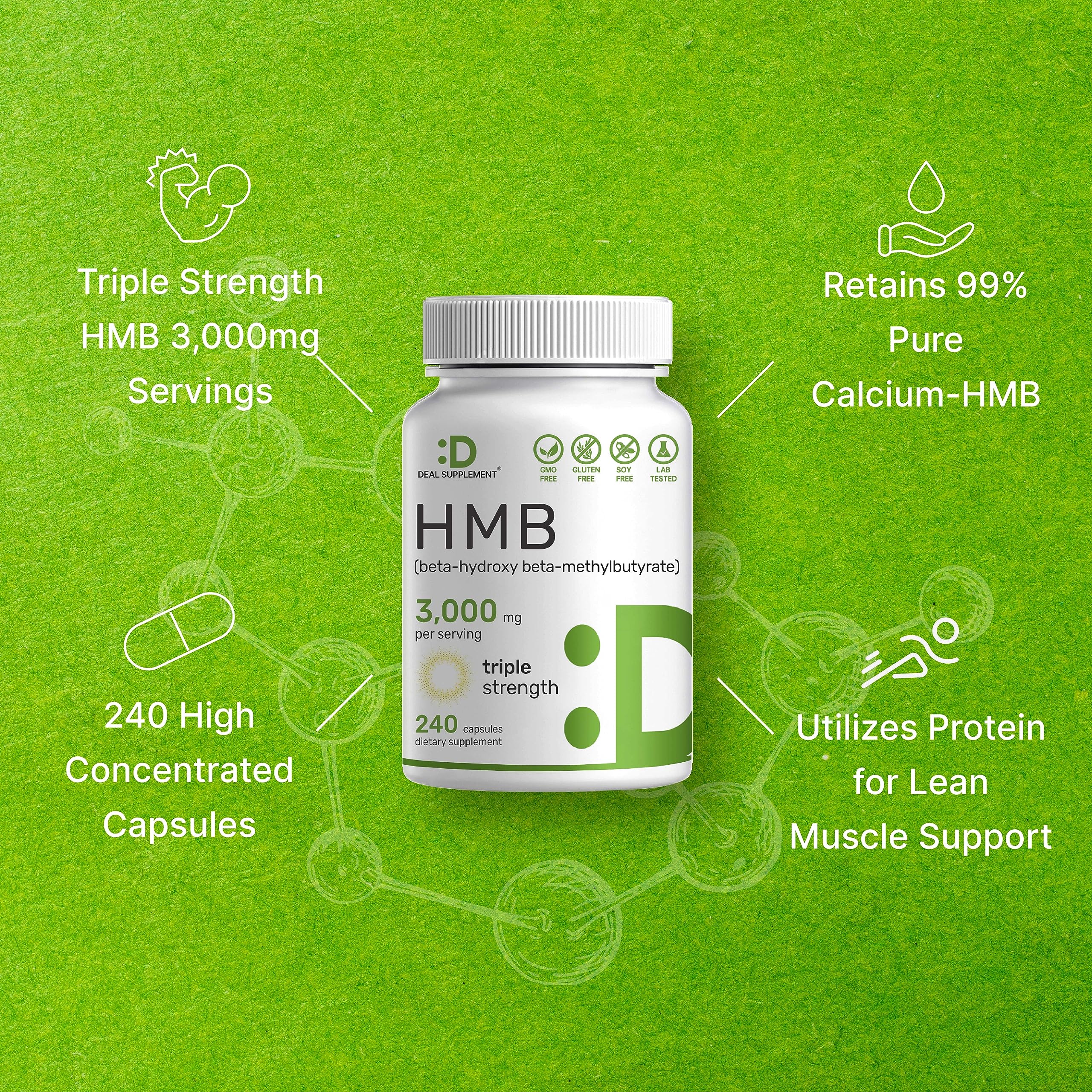 Ultra Strength HMB Supplements 3,000mg Per Serving, 240 Capsules | Third Party Tested | Supports Muscle Growth, Retention DEAL SUPPLEMENT buy supplements canada