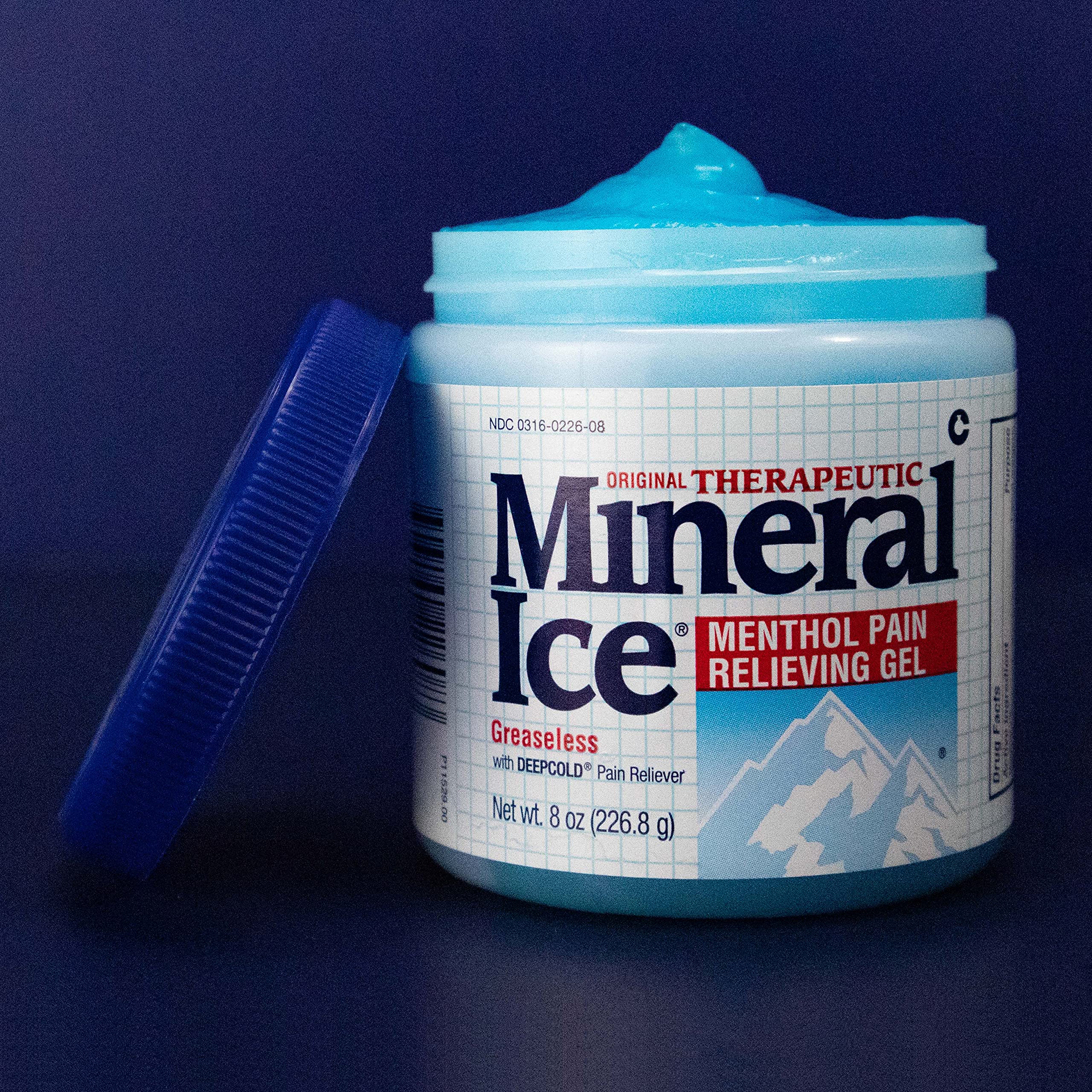 Mineral Ice Original Therapeutic Menthol Pain Relief Gel. Greaseless with "Deepcold" Pain Reliever. Provides Cooling & Penetrating Relief for Arthritis, Simple Backache, Strains & Sprains (8 Ounce) Mineral Ice buy supplements canada