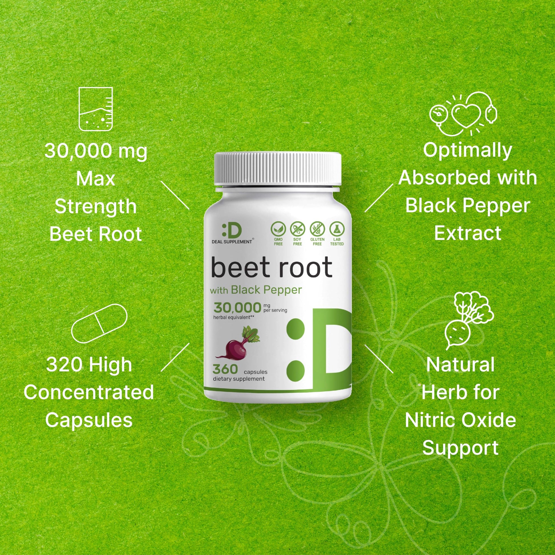 Beet Root Capsules 30000mg Per Serving, 360 Count, with Black Pepper Extract – Enhanced DEAL SUPPLEMENT buy supplements canada