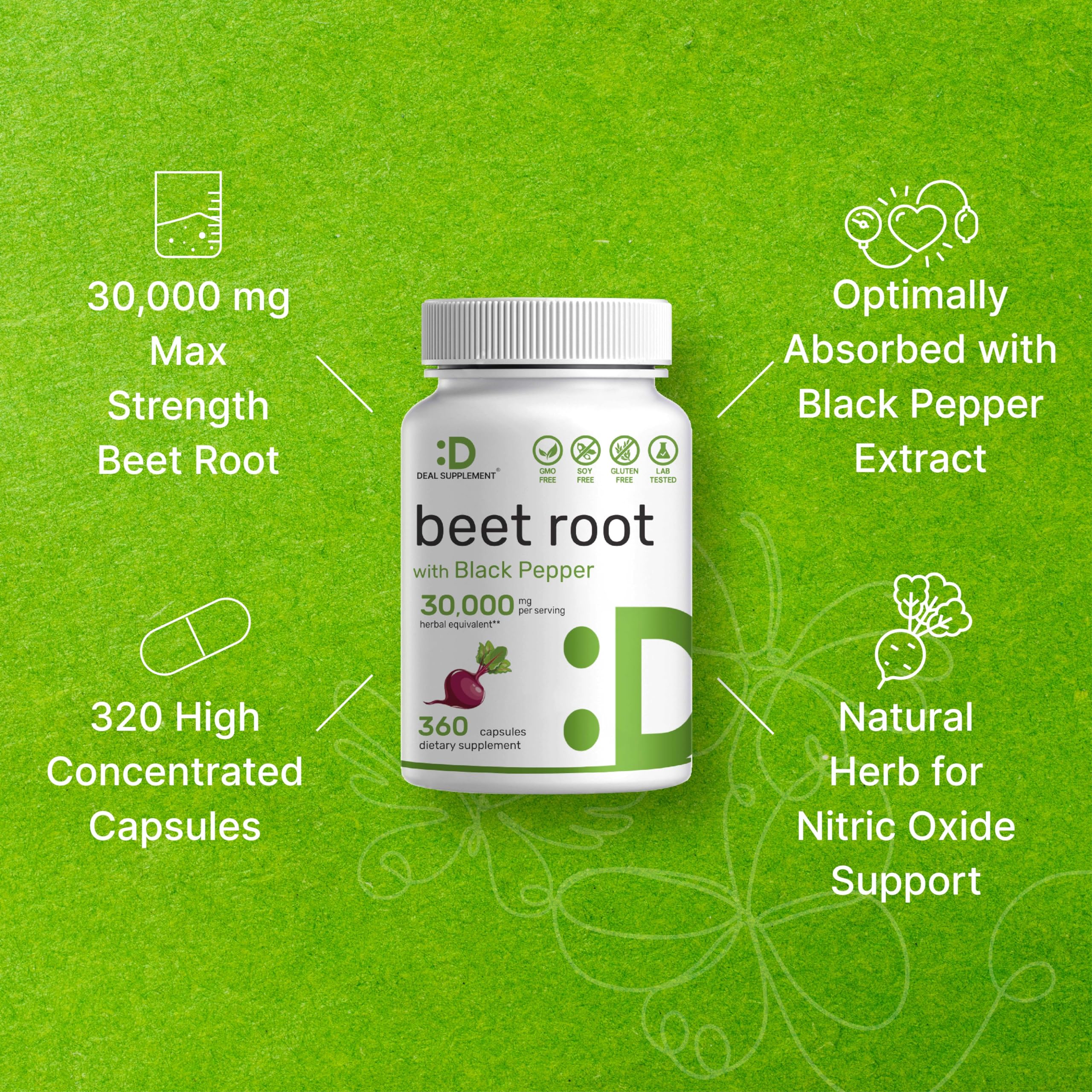 Beet Root Capsules 30000mg Per Serving, 360 Count, with Black Pepper Extract – Enhanced DEAL SUPPLEMENT buy supplements canada