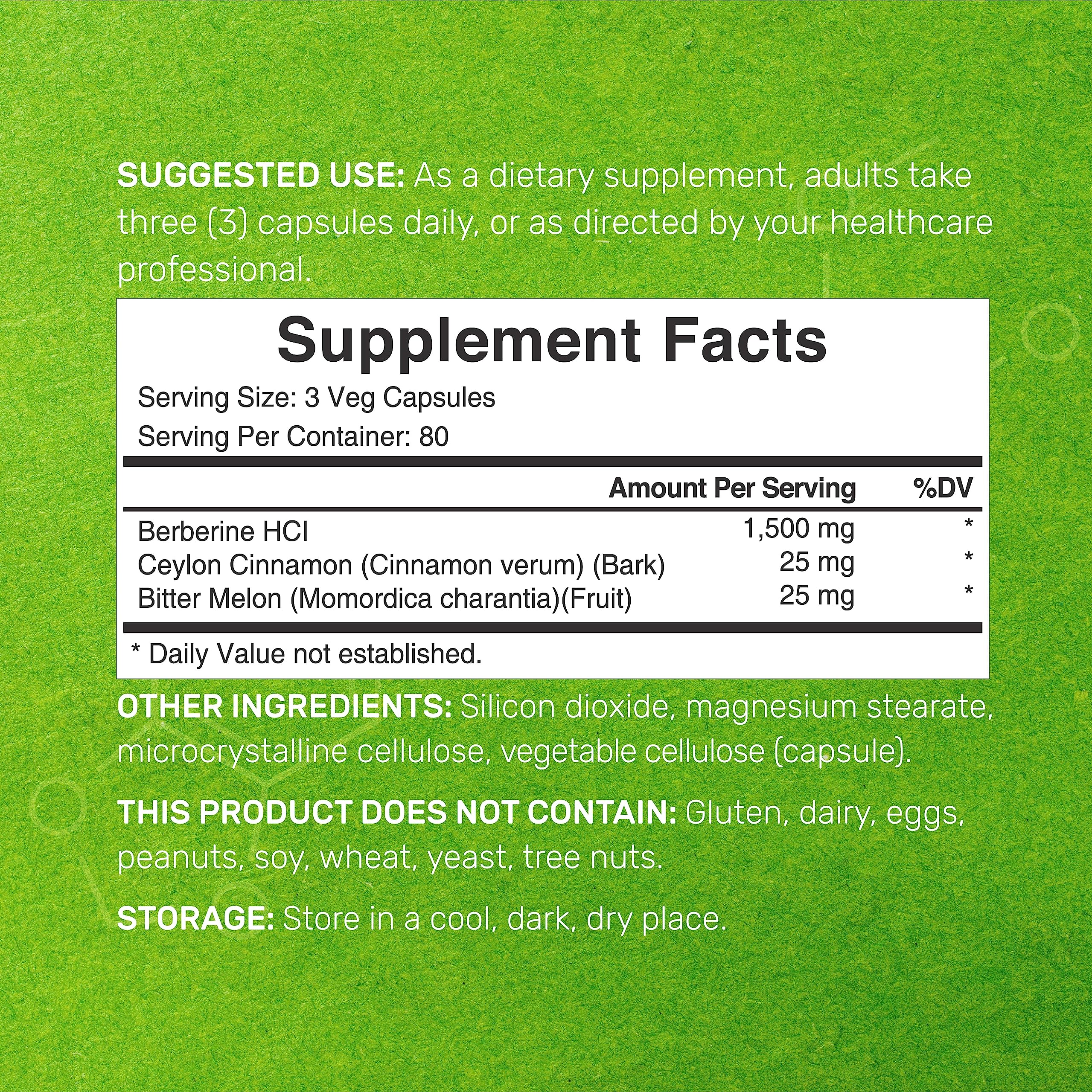 Berberine Supplement 500mg Per Capsule (1500mg Per Serving) | 240 Veggie Capsules DEAL SUPPLEMENT buy supplements canada