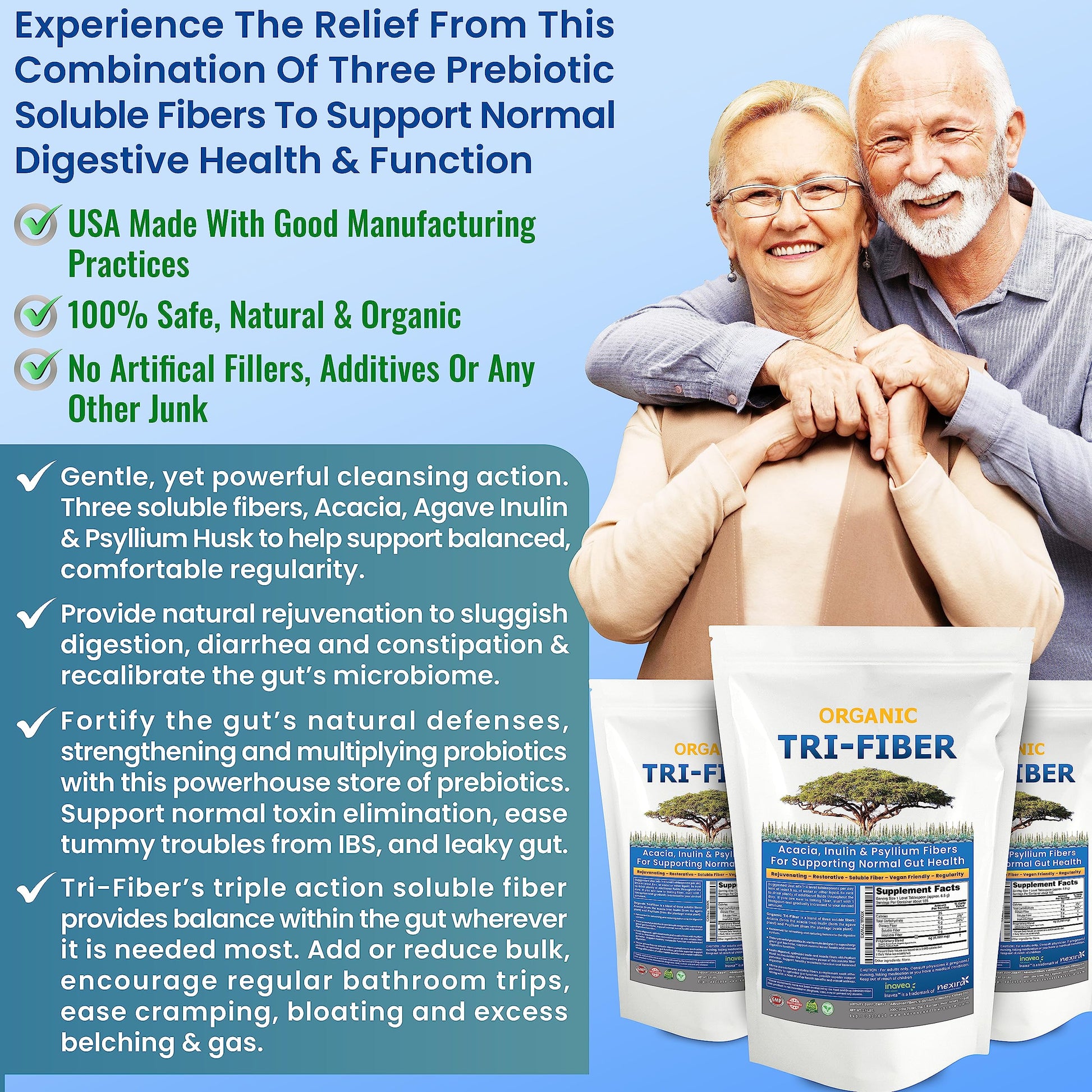 Kidney Restore Tri-Fiber Organic Soluble Fiber Powder, Unflavored High Fiber 3-in-1 Kidney Restore buy supplements canada