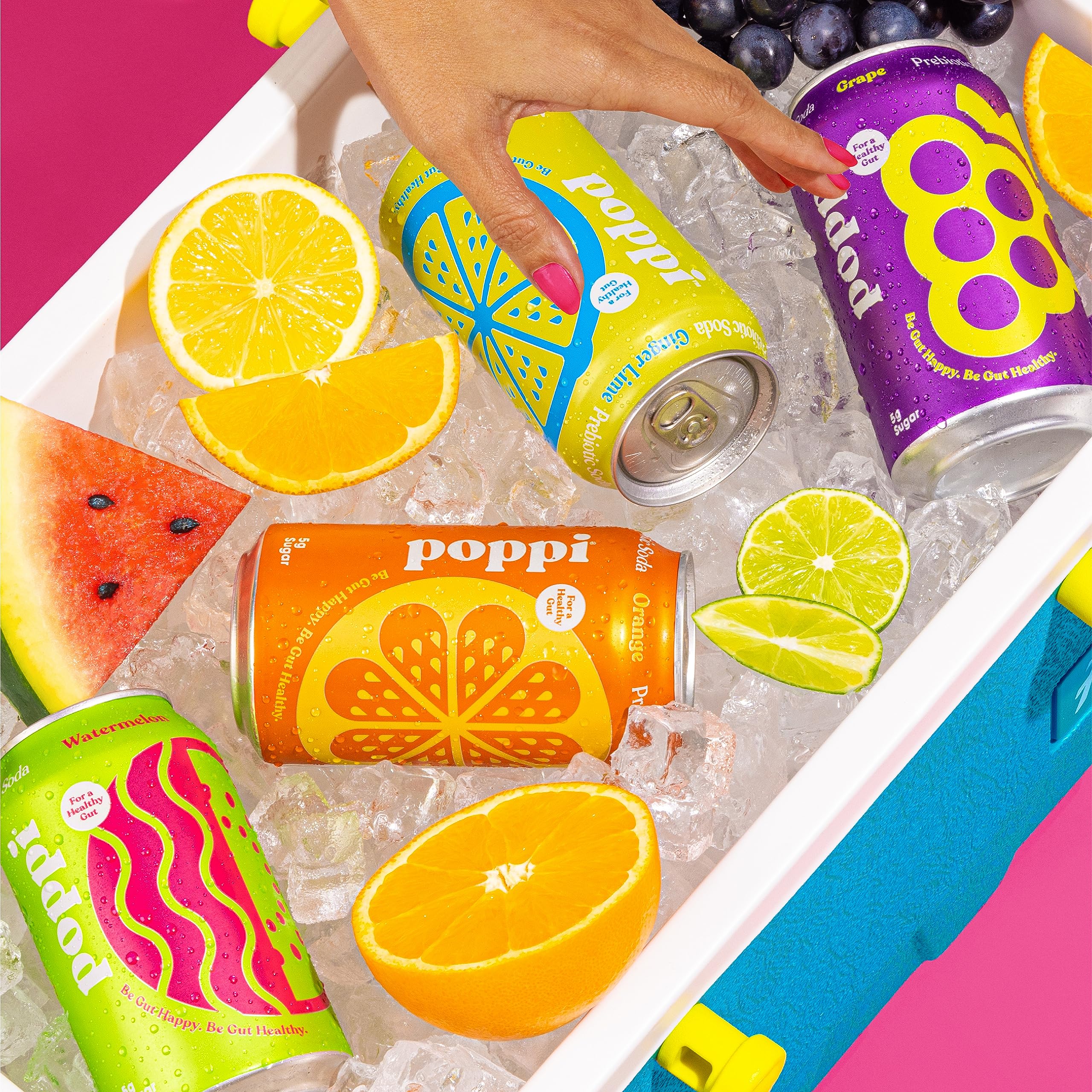 POPPI Sparkling Prebiotic Soda, Beverages w/Apple Cider Vinegar, Seltzer Water & Juice poppi buy supplements canada