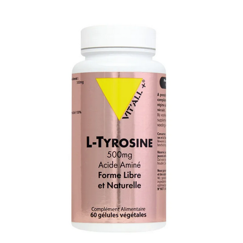 L-Tyrosine 500 mg 60 gélules VIT'ALL+ VIT'ALL+ buy supplements canada