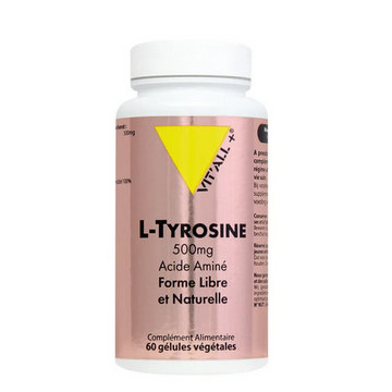 L-Tyrosine 500 mg 60 gélules VIT'ALL+ VIT'ALL+ buy supplements canada