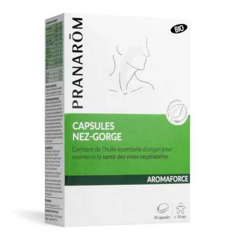 Aromaforce nose-throat capsules organic food supplement - PRANARÔM PRANARÔM buy supplements canada
