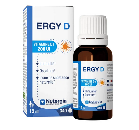 NUTERGIA ERGY D Vitamin D3 drops 200Ui Nutergia buy supplements canada