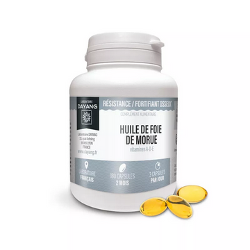 Cod liver oil : bones & immunity - 180 capsules - DAYANG DAYANG buy supplements canada