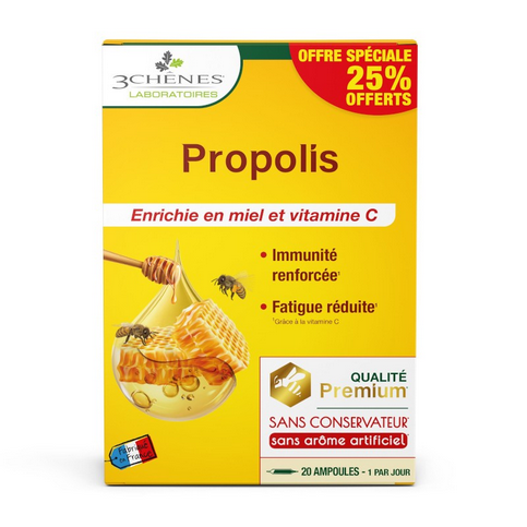 Propolis ampoules LES 3 CHENES 15 ampoules + 5 free LES 3 CHENES buy supplements canada