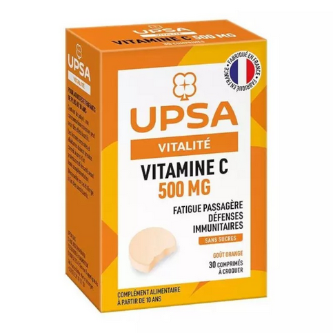 Vitamin C 500mg - 30 chewable tablets - UPSA UPSA buy supplements canada