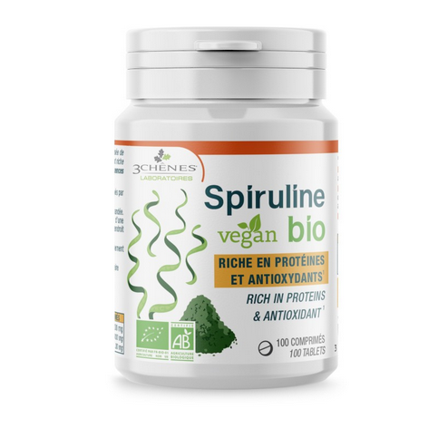 Vegan and organic spirulina LES 3 CHENES 100 tablets LES 3 CHENES buy supplements canada