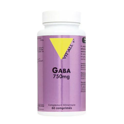GABA 750 mg (Sommeil réparateur, sérénité) 60 comprimés VIT'ALL+ VIT'ALL+ buy supplements canada