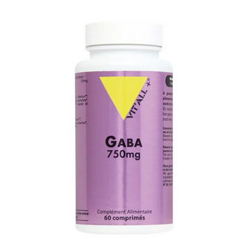 GABA 750 mg (Sommeil réparateur, sérénité) 60 comprimés VIT'ALL+ VIT'ALL+ buy supplements canada
