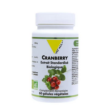Cranberry BIO Extrait standardisé 400 mg 60 gélules VIT'ALL+ VIT'ALL+ buy supplements canada