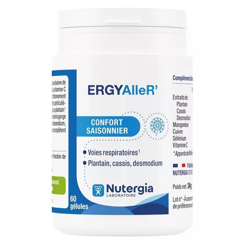ERGYALLER' seasonal respiratory comfort NUTERGIA Nutergia buy supplements canada