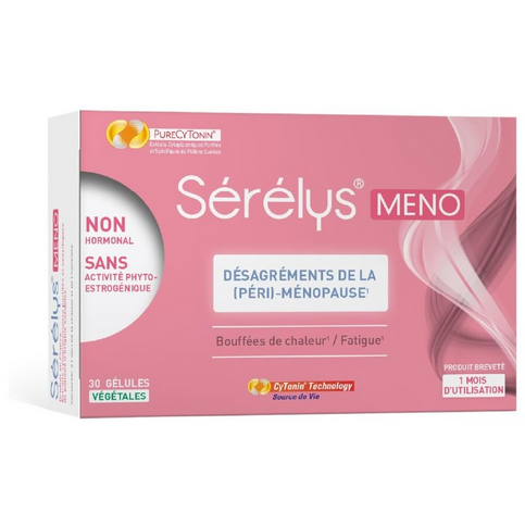 Serelys Meno 30 capsules: discomforts of (peri)-menopause TrustMedUSA buy supplements canada