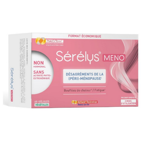 Serelys Meno 60 capsules: discomforts of (peri)-menopause TrustMedUSA buy supplements canada