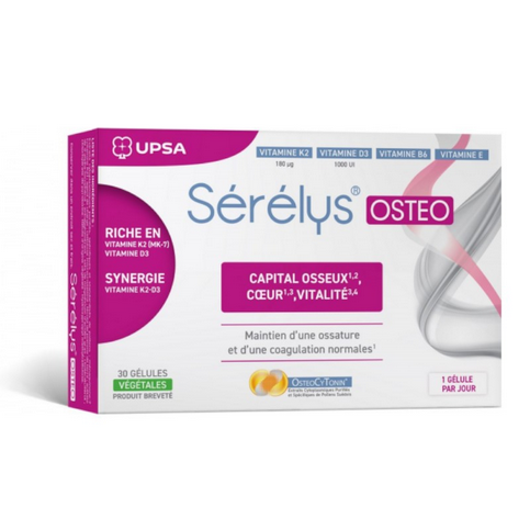 Serelys Osteo 30 capsules: bone capital, heart and vitality UPSA buy supplements canada