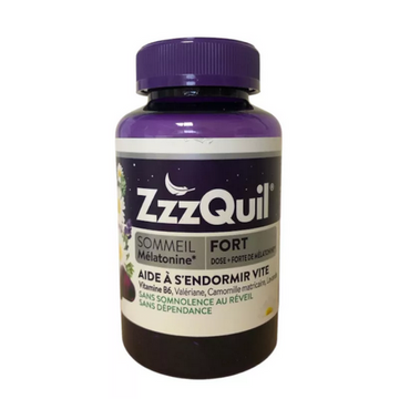 ZzzQuil Sommeil Fort 60 gummies 1.7mg melatonin and herbs TrustMedUSA buy supplements canada