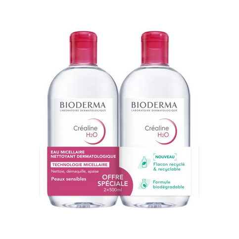 BIODERMA Créaline H2O L'Eau Micellaire Originale Lot de 2 x 500 ml BIODERMA buy supplements canada