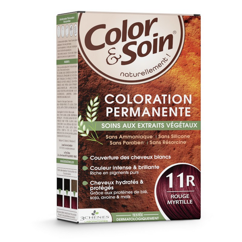 Permanent hair dye 11R bilberry red Color&Soin LES 3 CHENES
