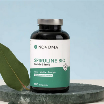 Spiruline BIO titrée 16% 500 comprimés NOVOMA