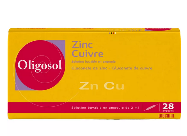 Oligosol Zinc Copper Zn Cu Labcatal 28 phials